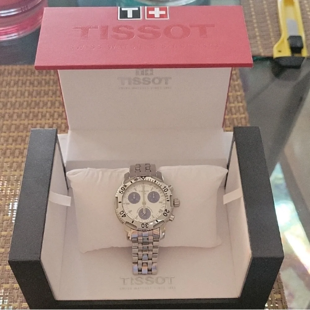 TISSOT Men’s Silver With Black Accents Watch - Picture 1 of 1